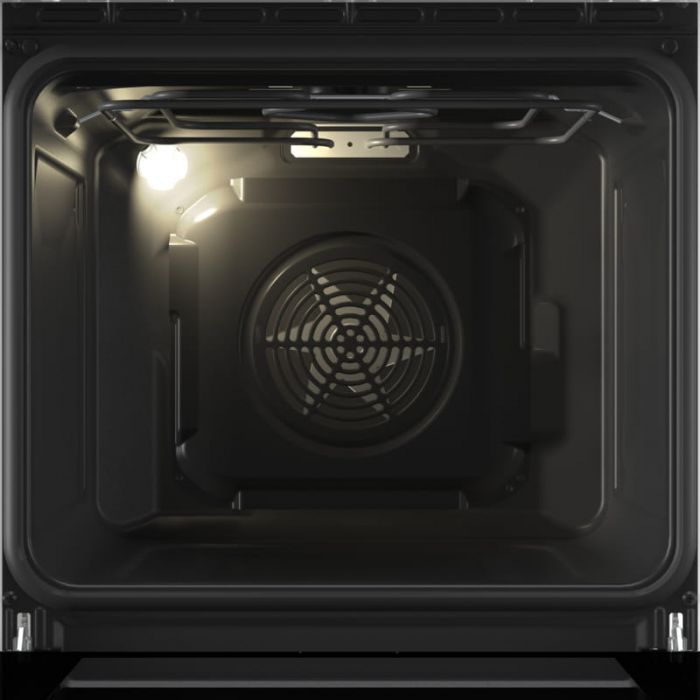 Плита Gorenje комбінована, 70л, 50x60см, металева кришка, дисплей, IconLed, емальовані, сірий