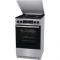 Плита Gorenje комбінована, 70л, 50x60см, металева кришка, дисплей, IconLed, емальовані, сірий