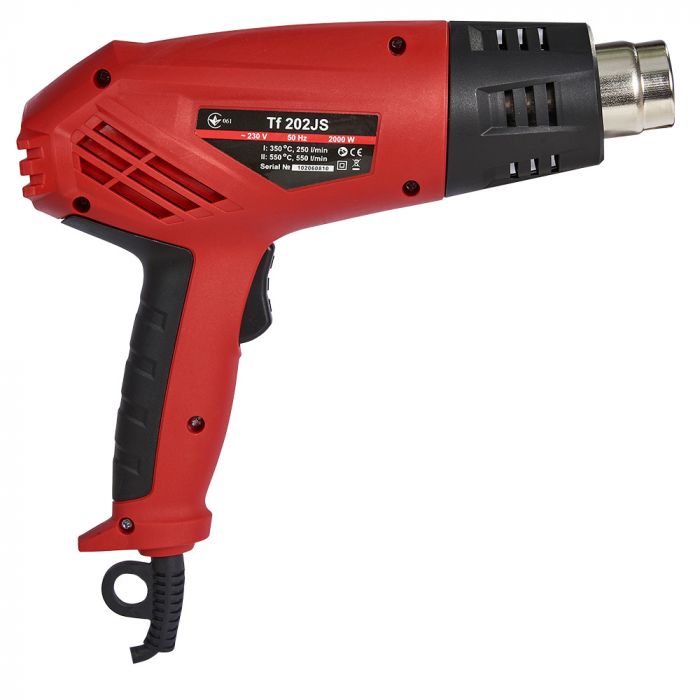 Фен будівельний Vitals Tf 202JS 2000Вт 350/550°C 260-550л/хв 0.72кг