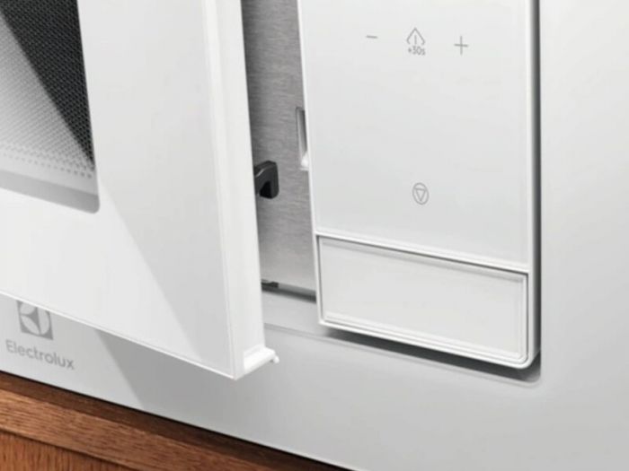 Мікрохвильова піч Electrolux вбудована, 25л, електрон. керування, 900Вт, гриль, дисплей, білий