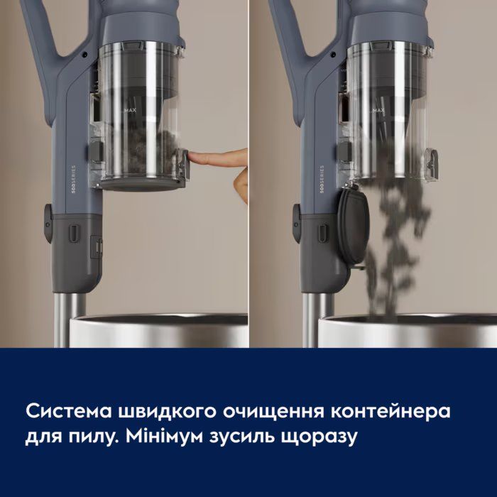 Пилосос Electrolux бездротовий, конт пил -0.3л, автон. робота до 50хв, вага-1.9кг, HEPA10, 3 насадки, синій