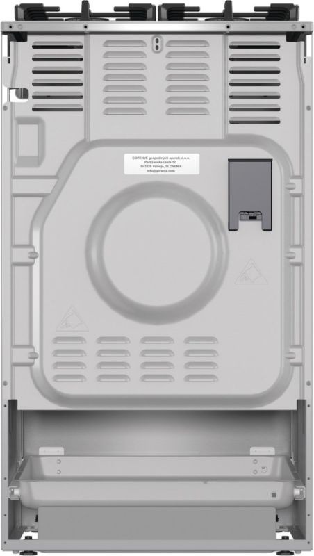 Плита Gorenje комбінована, 70л, 50x60см, дисплей, IconLed, газ на склі, чавун, нерж