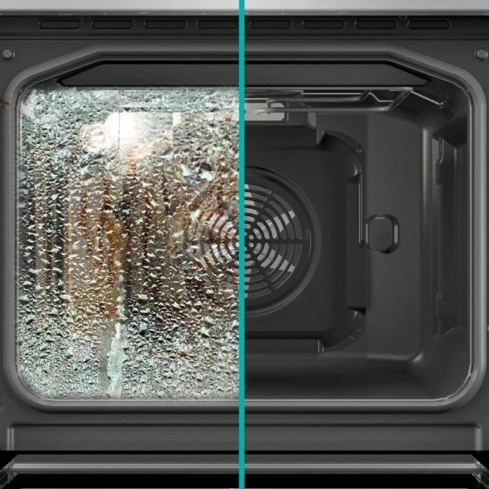 Плита Gorenje комбінована, 70л, 50x60см, дисплей, IconLed, газ на склі, чавун, нерж