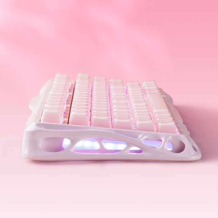 Клавіатура механічна GravaStar Mercury K1 80keys, GravaStar x Kailh Cheery Pink, EN, BT/WL/USB, Sakura Pink