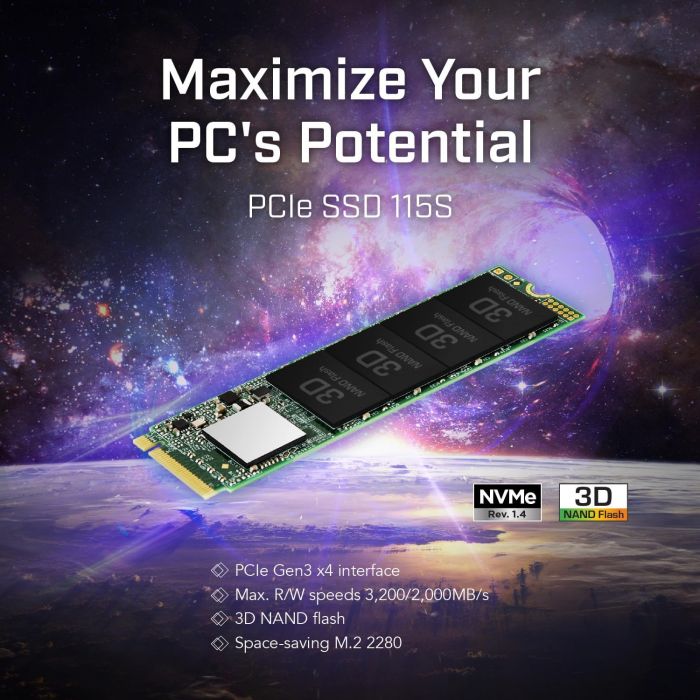 Накопичувач SSD Transcend M.2 250GB PCIe 3.0 MTE115S