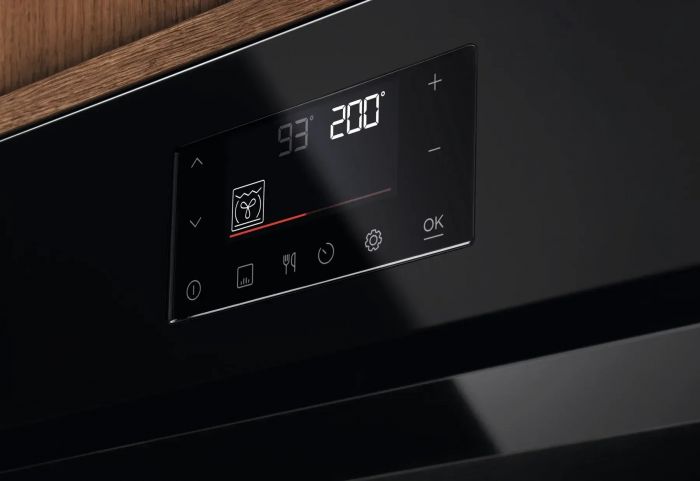Духова шафа Electrolux електрична, 72л, A+, дисплей, конвекція, піроліз, чорний
