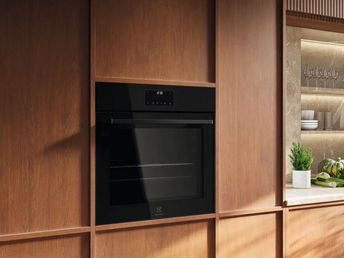Духова шафа Electrolux електрична, 72л, A+, дисплей, конвекція, піроліз, чорний