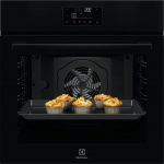 Духова шафа Electrolux електрична, 72л, A+, дисплей, конвекція, піроліз, чорний