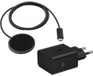 Зарядний пристрій бездротовий Samsung 25Вт Magnetic Wireless, адаптер 45Вт USB-C, сірий темний