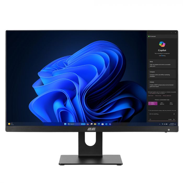 Комп'ютер персональний моноблок 2E Rational K6 23.8" FHD IPS Intel i3-14100, 16Gb, F480GB, UMA, H610, K6.610, 120W, Win11P, чорний