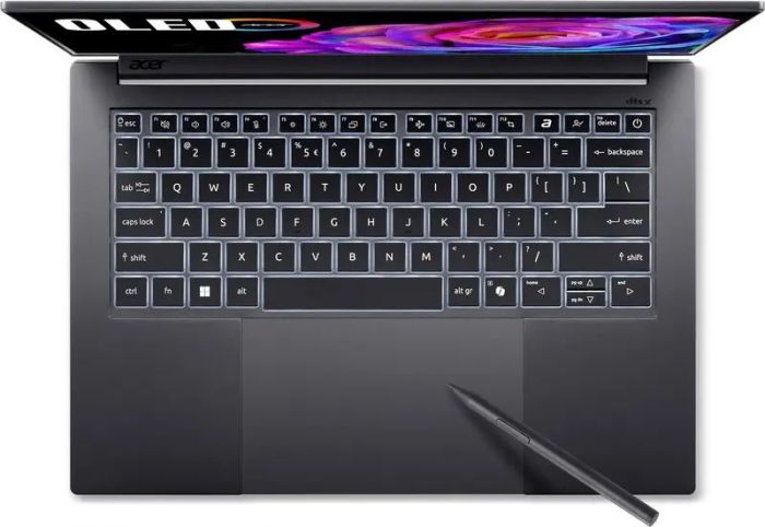 Ноутбук Acer Swift X 14 SFX14-61G 14.5" 2.8K OLED Touch, AMD R7-350, 16GB, F1TB, NVD5060-8, Win11, сірий