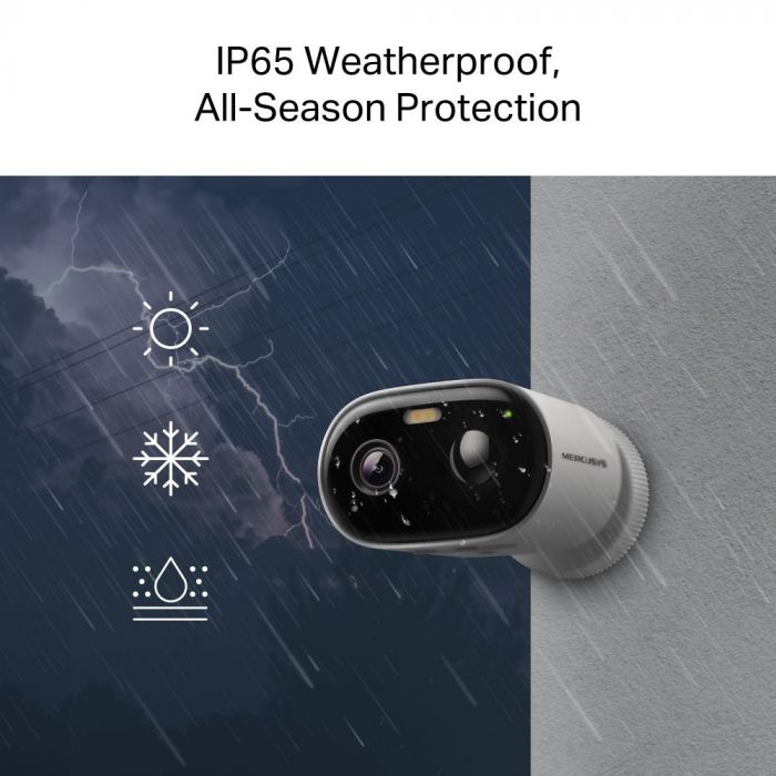 Комплект розумної бездротової камери MERCUSYS MC410 KIT 2K HD та сонячної панелі