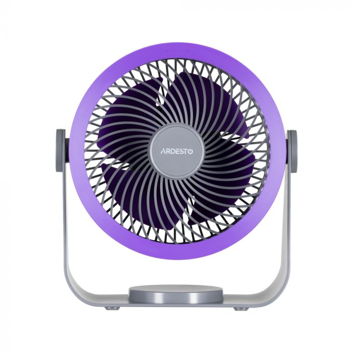 Вентилятор ARDESTO OneBreeze FT-M55GR настільний/настінний, 14см, акумулятор, USB-A Type-C, сірий