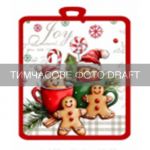Прихватка ARDESTO Christmas Cookies 18х20см, 100% поліестер (верх), 100% бавовна (низ), cірий