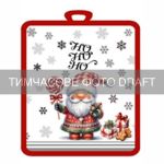 Прихватка ARDESTO Christmas Santa 18х20см, 100% поліестер (верх), 100% бавовна (низ), сірий