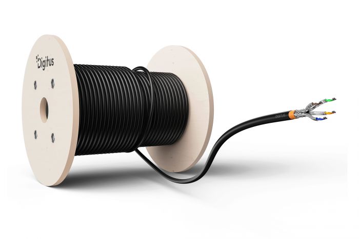 Кабель "вита пара" DIGITUS CAT 7 S-FTP, 500м, AWG 23/1, PE, зовнішній, чорний
