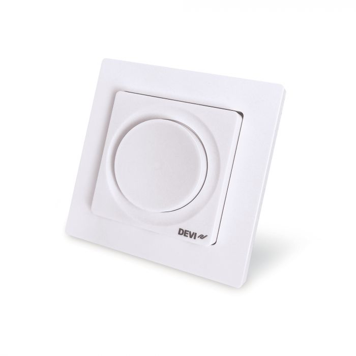 Терморегулятор Devi Devireg Display 3...35 °C для теплої підлоги електронний Bluetooth Zigbee вбудований дротовий датчик 16A 230В білий