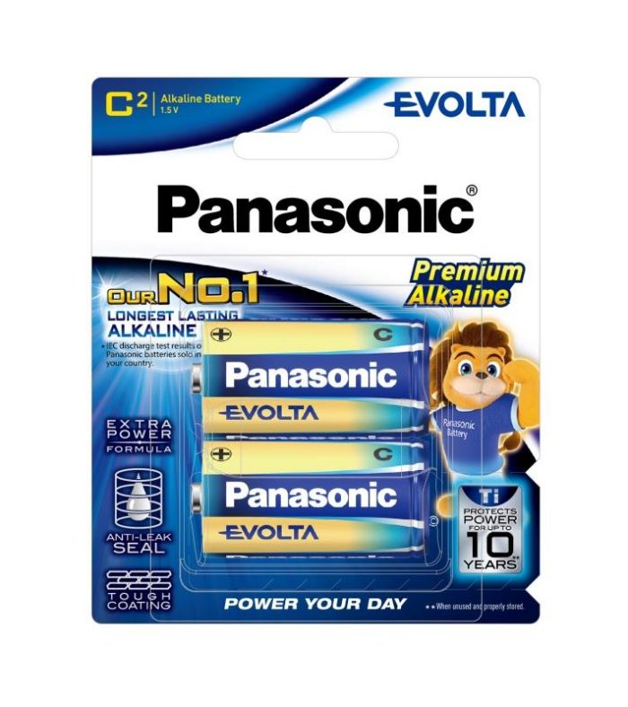 Батарейка Panasonic EVOLTA лужна C(LR14) блістер, 2 шт.
