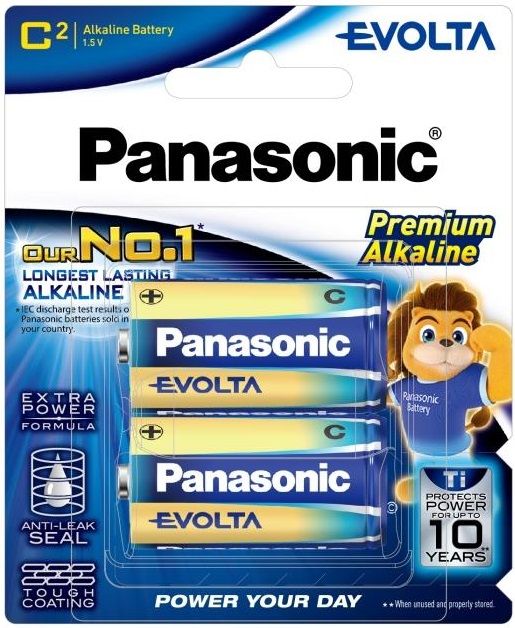 Батарейка Panasonic EVOLTA лужна C(LR14) блістер, 2 шт.