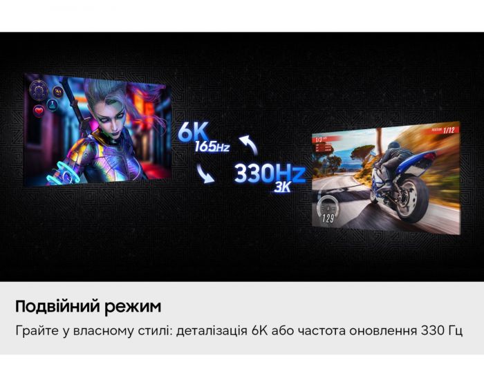 Монітор Samsung 32" Odyssey Gaming G80HS 2xHDMI, DP, USB, IPS, 6144x3456, 165Hz, 1ms