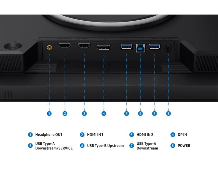 Монітор Samsung 32" Odyssey Gaming G80HS 2xHDMI, DP, USB, IPS, 6144x3456, 165Hz, 1ms