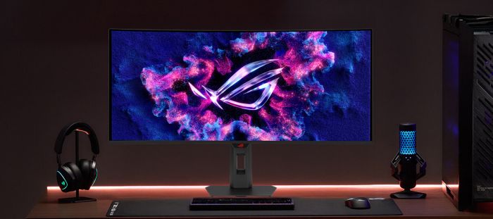 Монітор Asus 34" ROG Strix XG34WCDMS 2xHDMI, DP, USB-C, 3xUSB, Audio, QD-OLED, 3440x1440, 21:9, 280Hz, 0.03ms, DCI-P3 99.3%, CURVED, G-SYNC, FreeSync, HAS, HDR500