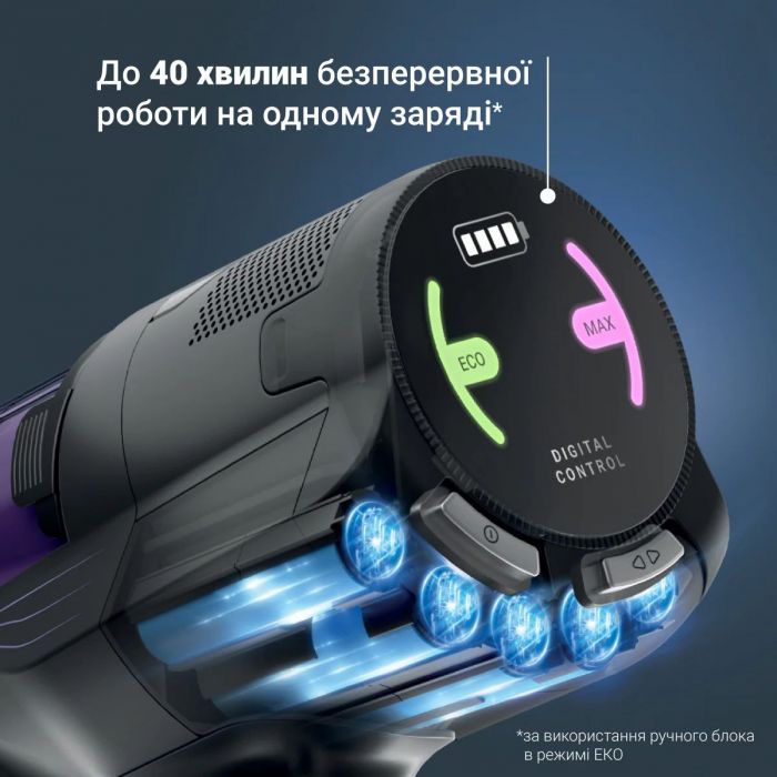 Пилосос Rowenta безпровідний X-PERT 5.80, 150Вт, конт пил -0.44л, автон. робота до 40хв, НЕРА, чорний