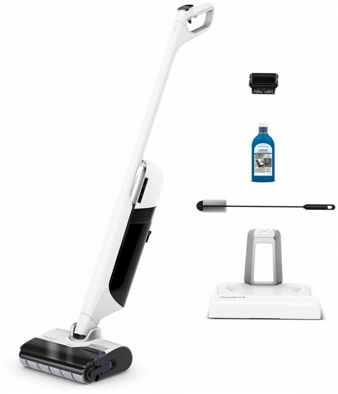 Пилосос Rowenta безпровідний миючий X-Clean 12, 21000Па, конт пил -0.72л, конт для води-0.79л, автон. робота до 65хв, вага-7.77кг, НЕРА, білий