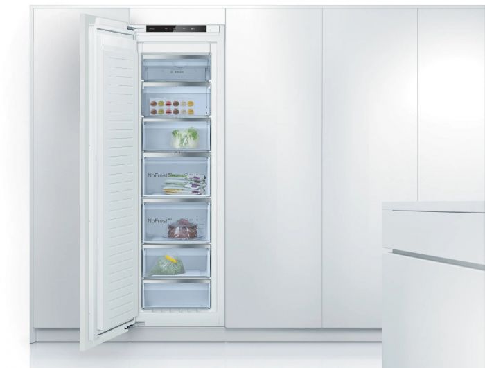 Морозильна камера Bosch вбудована, 177x55x55, 212л, 1дв., E, NF, білий
