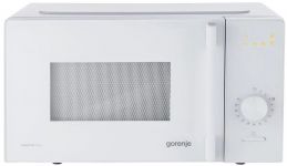 Мікрохвильова піч Gorenje, 20л, мех. керув., 700Вт, гриль, інвертор, білий