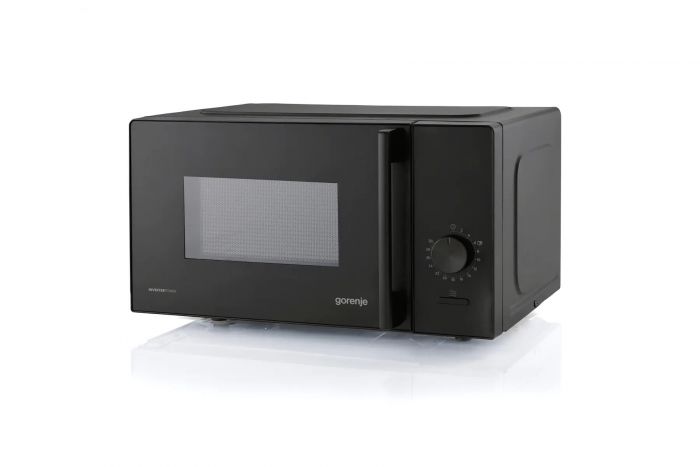 Мікрохвильова піч Gorenje, 20л, мех. керув., 700Вт, гриль, інвертор, чорний