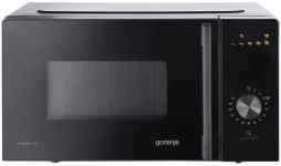 Мікрохвильова піч Gorenje, 20л, мех. керув., 700Вт, гриль, інвертор, чорний