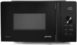 Мікрохвильова піч Gorenje, 20л, електр. керув., 800Вт, гриль, дисплей, 20 програм, інвертор, чорний