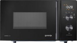 Мікрохвильова піч Gorenje, 20л, електр. керув., 800Вт, дисплей, 20 програм, інвертор, чорний