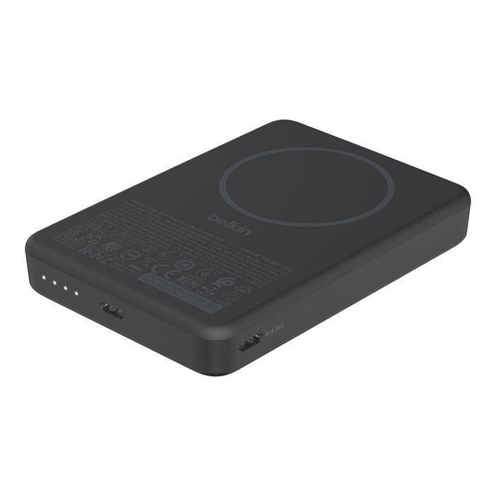 Акумулятор портативний літій-іонний Power Bank Belkin 10000мА·год, 15Вт, Slim Magnetic, чорний