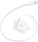 Зарядний пристрій мережевий Belkin 67Вт USB-C PD, PPS, вбудований кабель USB-C, білий