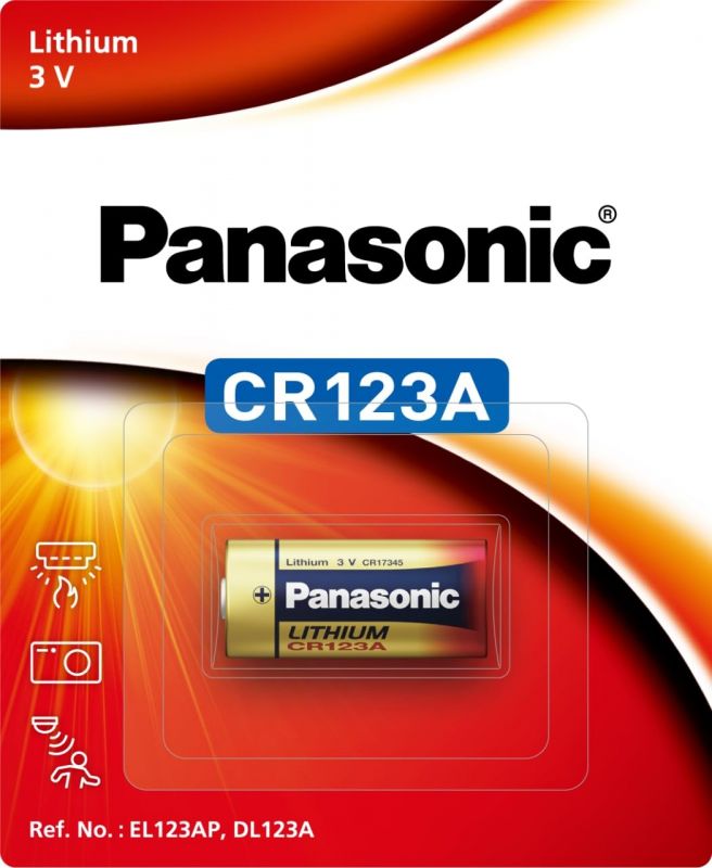 Батарейка Panasonic літієва CR123 блістер, 1 шт.