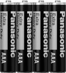 Батарейка Panasonic Extra Heavy Duty вугільно-цинкова AAA(R3) плівка, 4 шт.