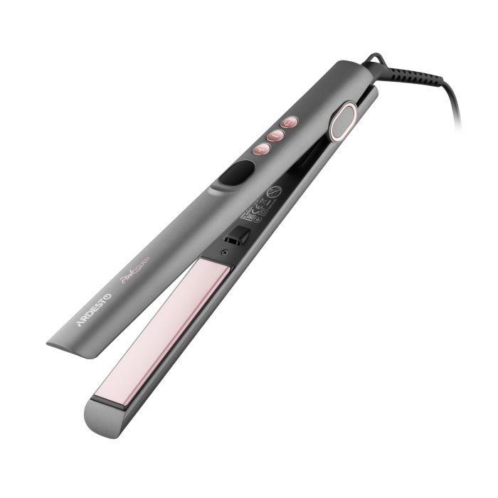 Випрямляч ARDESTO Pink Touch, 52Вт, 150-230C, кераміка, сірий+рожевий