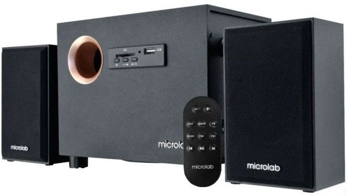 Акустична система MICROLAB M-105R 2.1, 10W, mini-jack/USB/SD, чорний