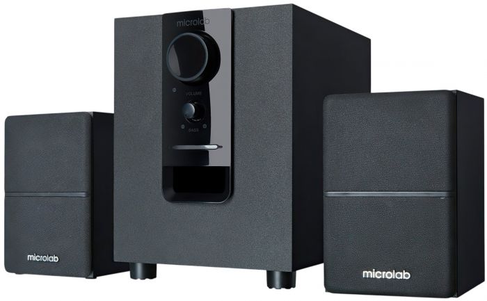Акустична система MICROLAB M-106 2.1, 10W, mini-jack, чорний