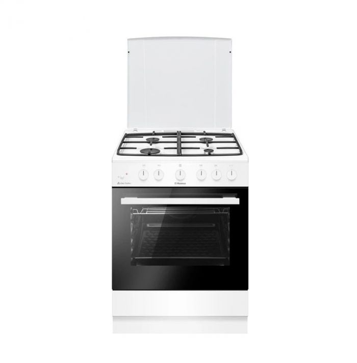 Плита Hansa газова, 67л, 60x60см, чавун, газ контр., білий