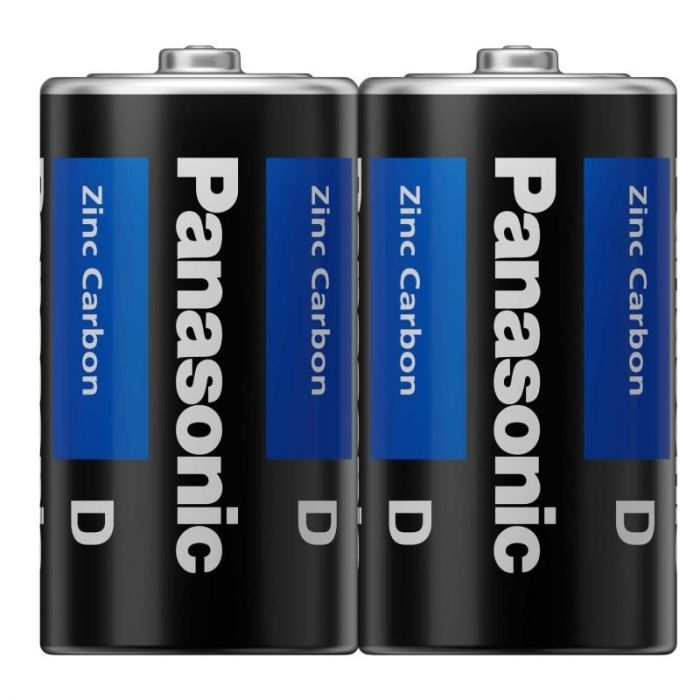 Батарейка Panasonic GENERAL PURPOSE вугільно-цинкова D(R20) плівка, 2 шт.