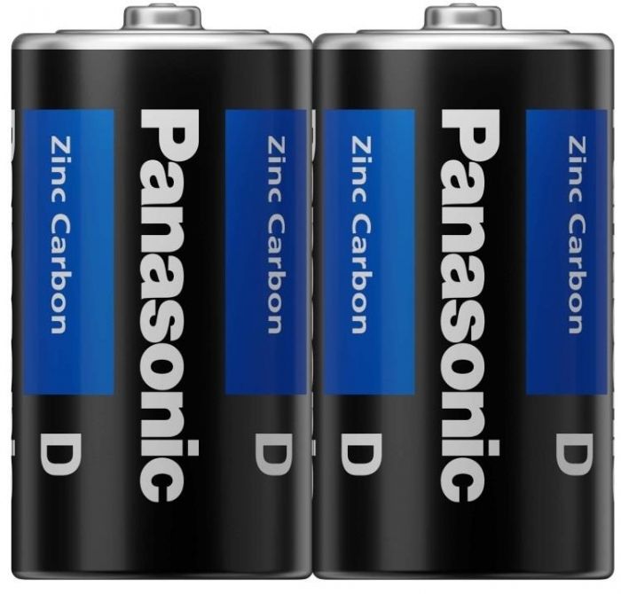 Батарейка Panasonic GENERAL PURPOSE вугільно-цинкова D(R20) плівка, 2 шт.