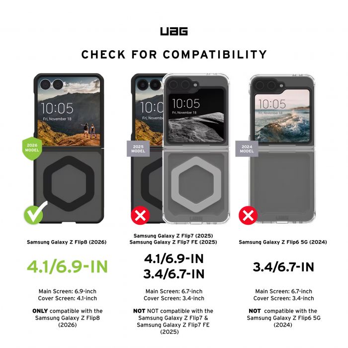 Чохол UAG для Samsung Galaxy Z Flip 8, Mouve with Magnet, Ice