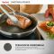 Сковорода Tefal Emotion+ Power, 24см, з кришкою, нержавіюча сталь, серцевина-алюміній, хромована сталь, бакеліт, скло