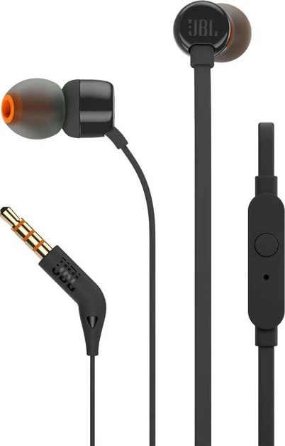 Навушники In-ear JBL Tune 110 3.5 mini-jack, Mic, Чорний