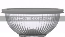 Салатник з кришкою ARDESTO Gemini 2л, боросилікатне скло, пластик, круглий, прозорий