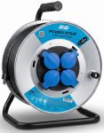 Подовжувач мережевий 2E REEL 40м, 4xТипF, 16A, чорно-синій