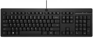 Клавіатура мембранна НР 125, 109key, USB-A, EN/UK, чорний